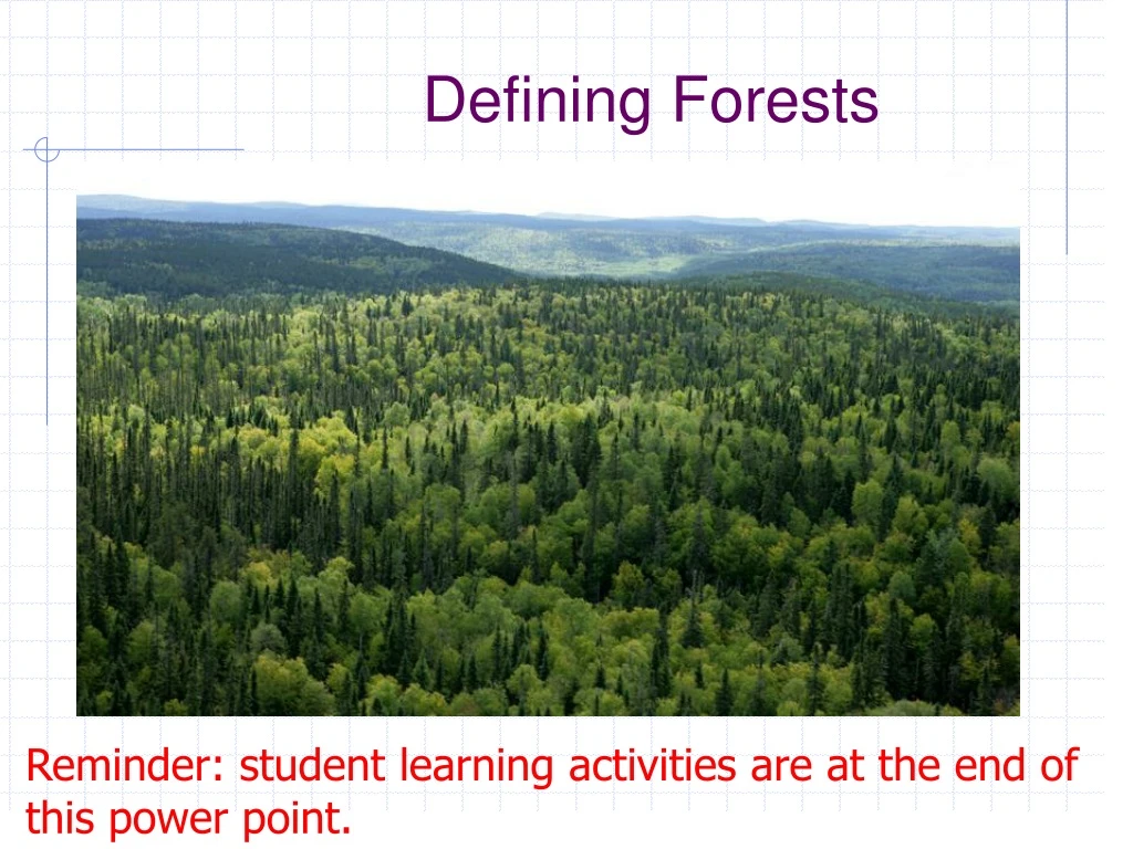 defining forests