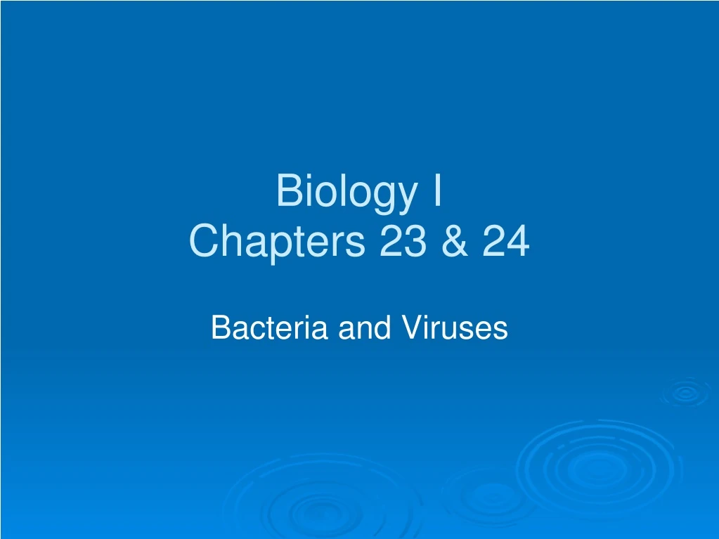 biology i chapters 23 24