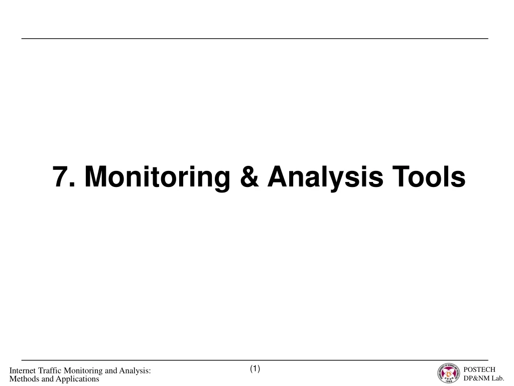 7 monitoring analysis tools