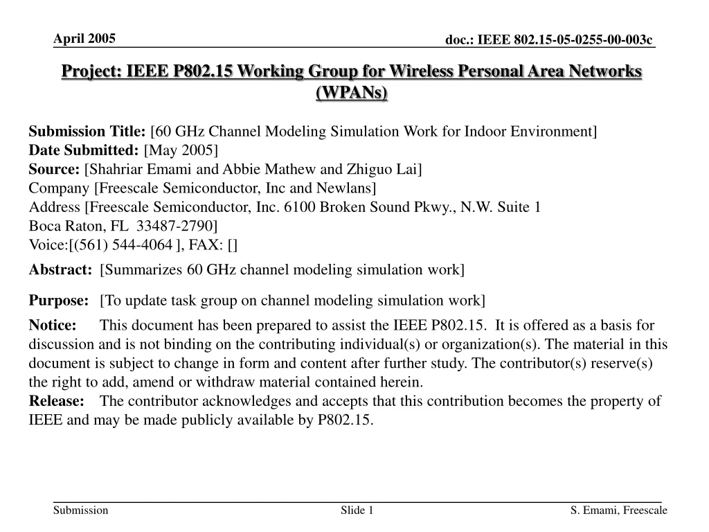 project ieee p802 15 working group for wireless