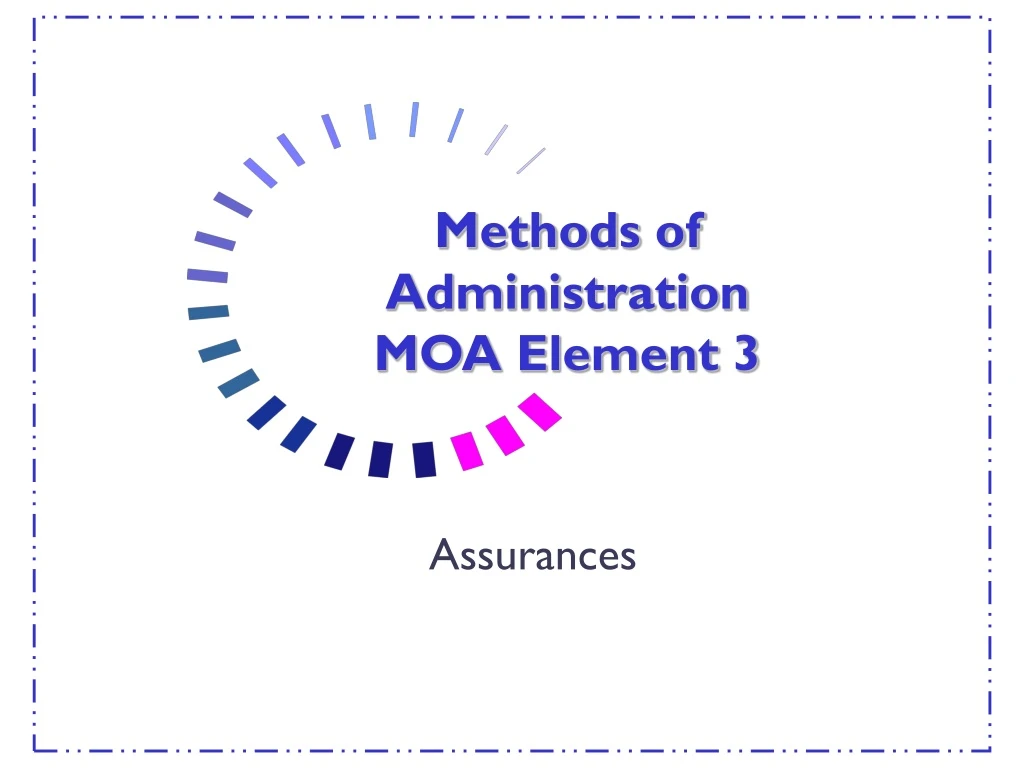 methods of administration moa element 3