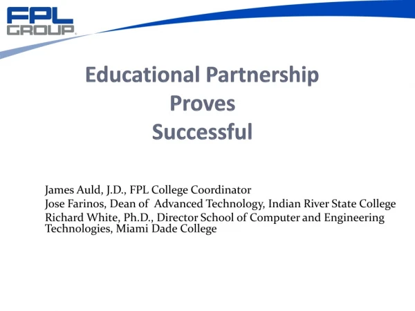 Educational Partnership  Proves                             Successful