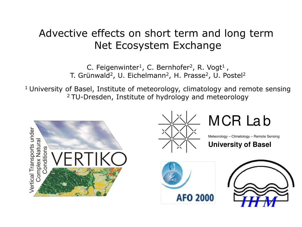 advective effects on short term and long term