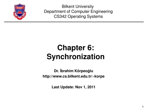 Chapter 6:  Synchronization