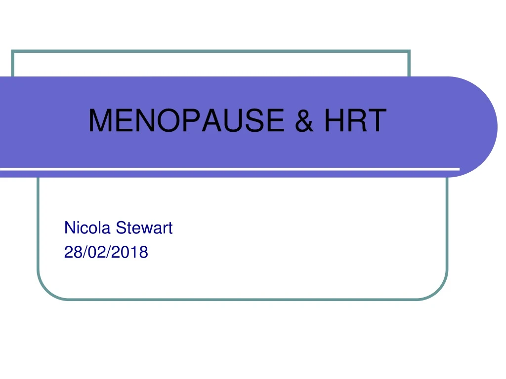 menopause hrt