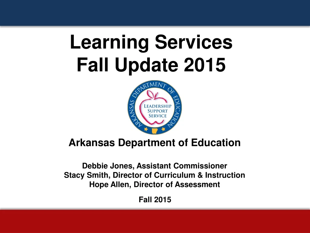learning services fall update 2015