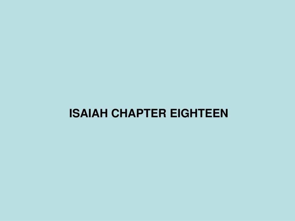 isaiah chapter eighteen