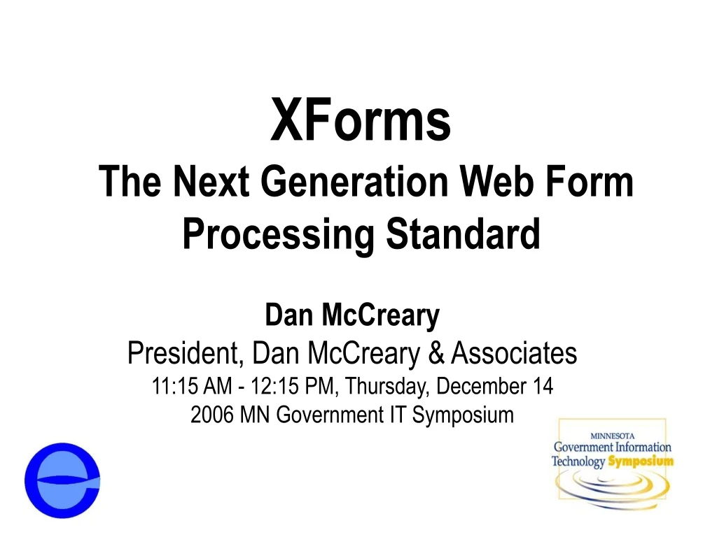 xforms the next generation web form processing standard