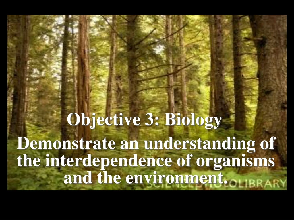 objective 3 biology