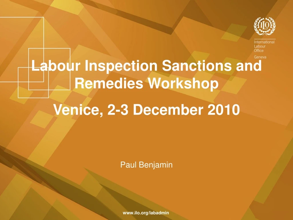 labour inspection sanctions and remedies workshop