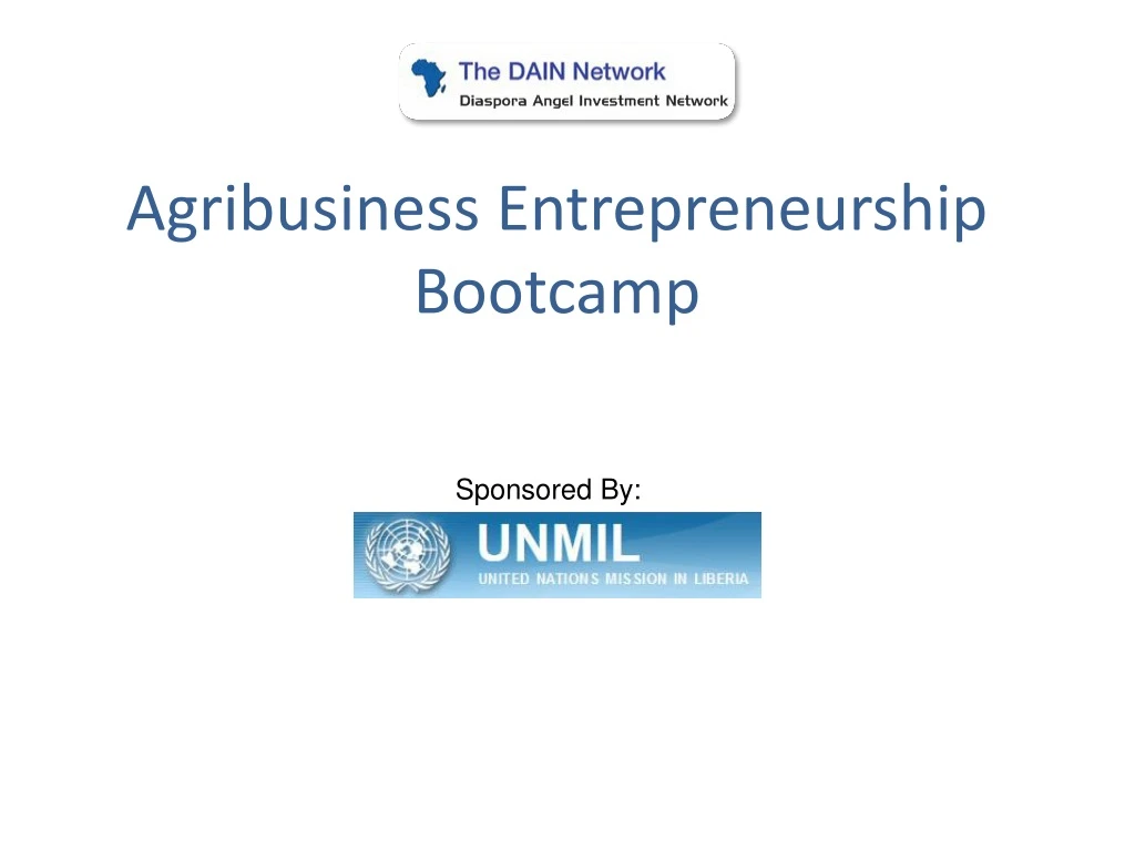 agribusiness entrepreneurship bootcamp