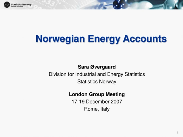 Norwegian Energy Accounts