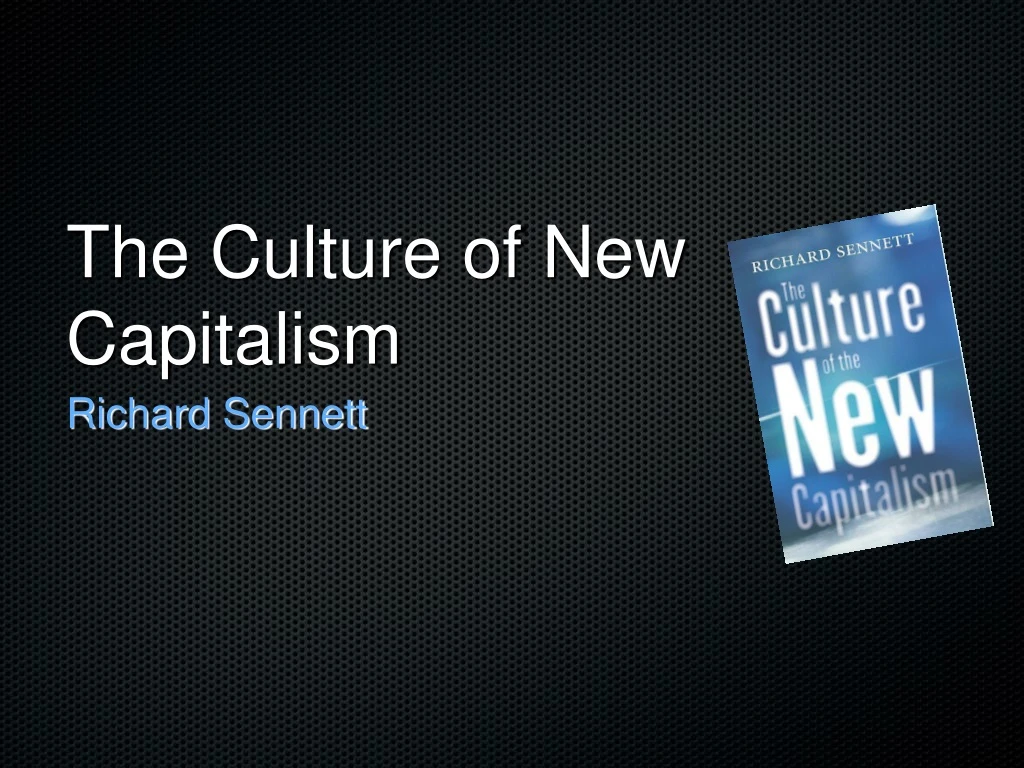 the culture of new capitalism