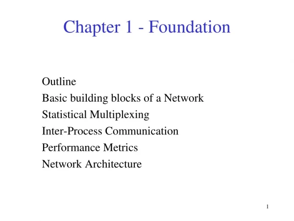 Chapter 1 - Foundation