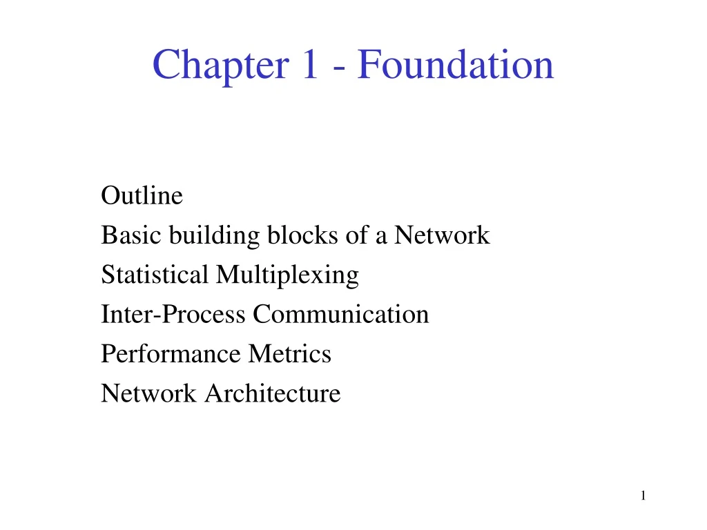 chapter 1 foundation