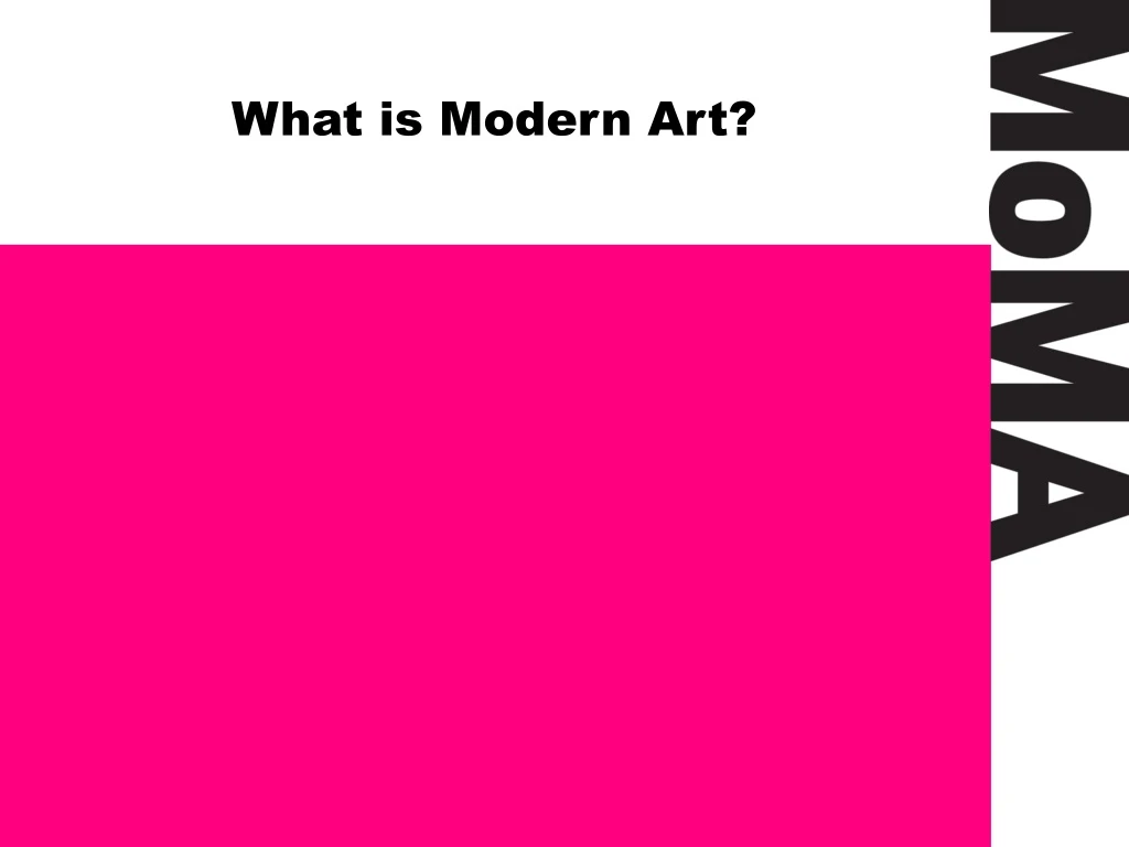 what is modern art