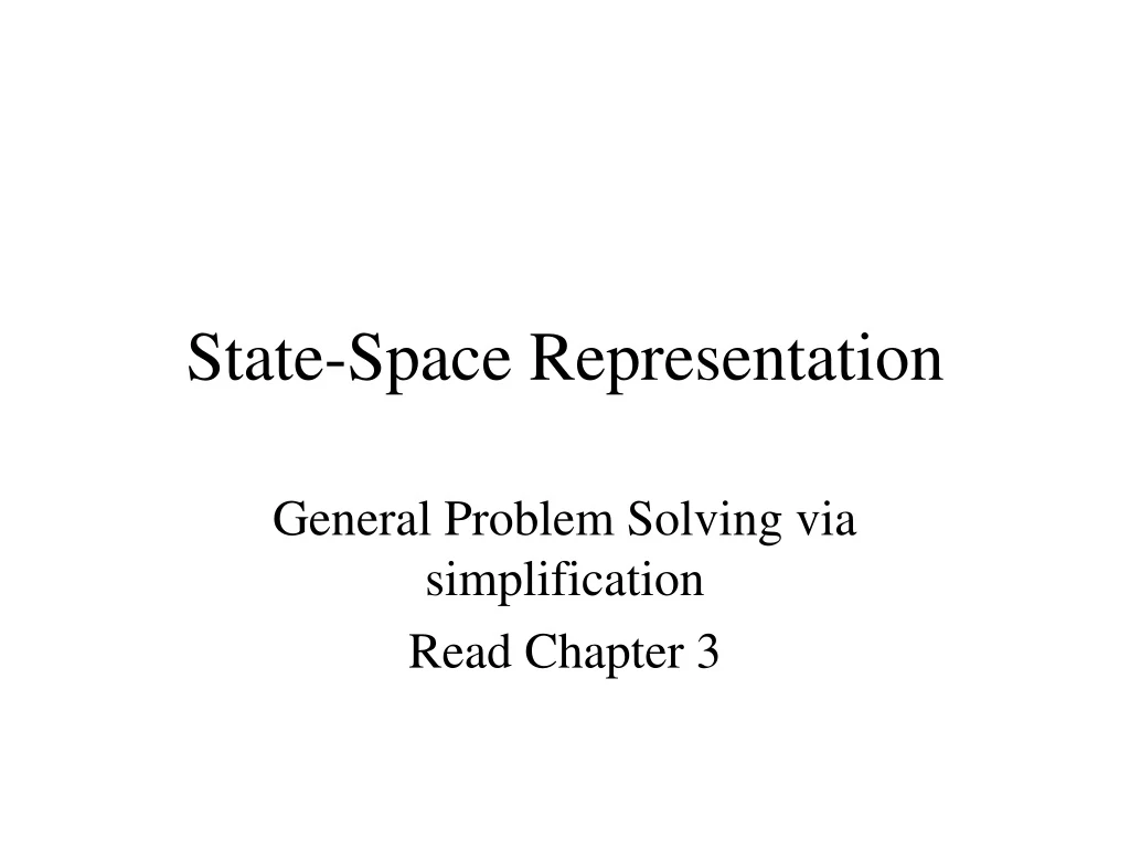 state space representation