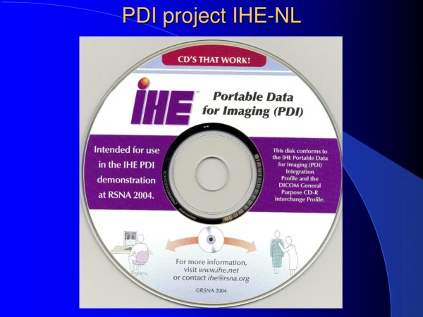 PDI project IHE-NL