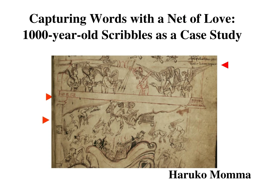 capturing words with a net of love 1000 year old scribbles as a case study