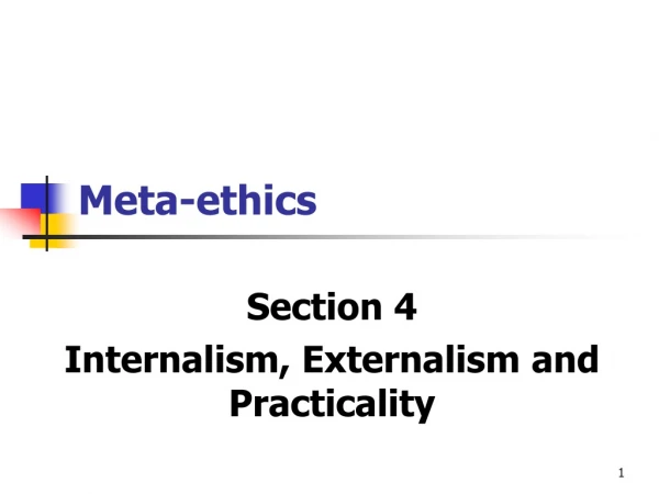 Meta-ethics