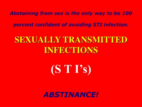 SEXUALLY TRANSMITTED INFECTIONS