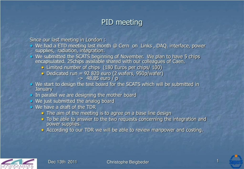 pid meeting