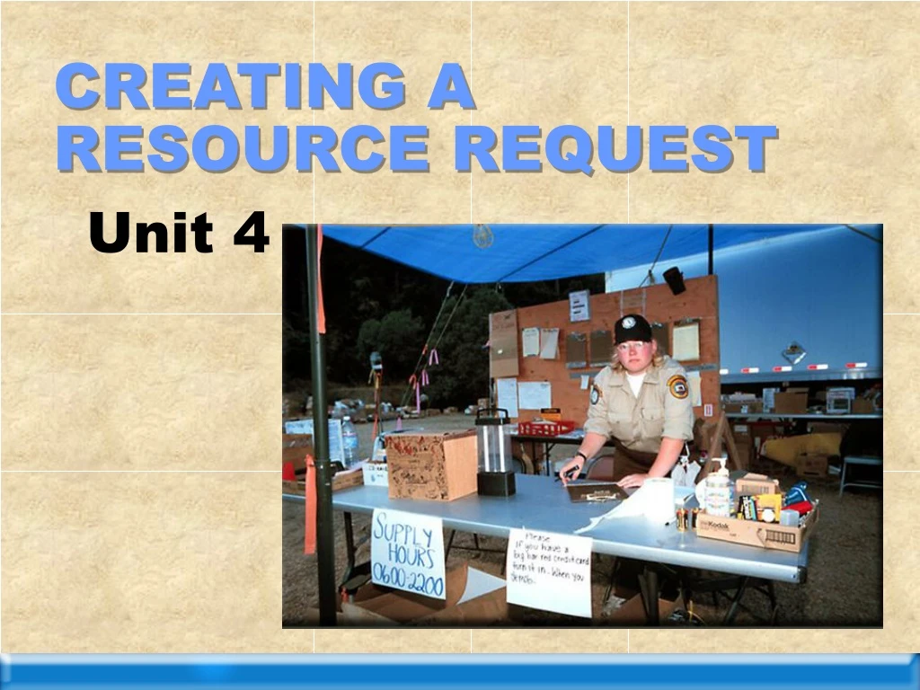 creating a resource request