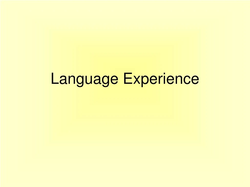 language experience