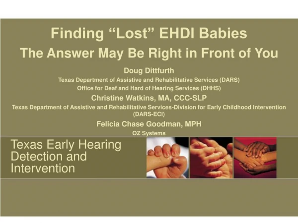 Texas Early Hearing Detection and Intervention