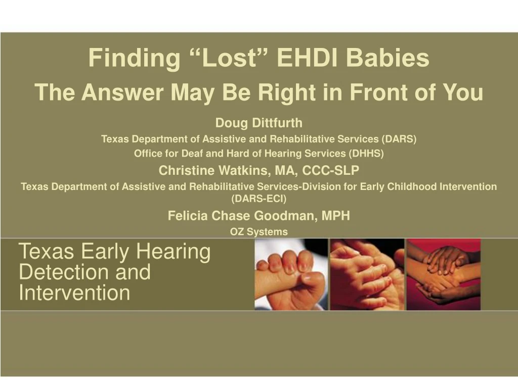 texas early hearing detection and intervention