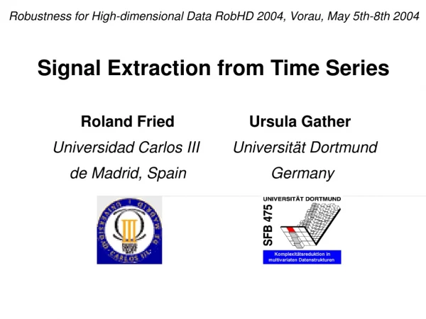 Signal Extraction from Time Series