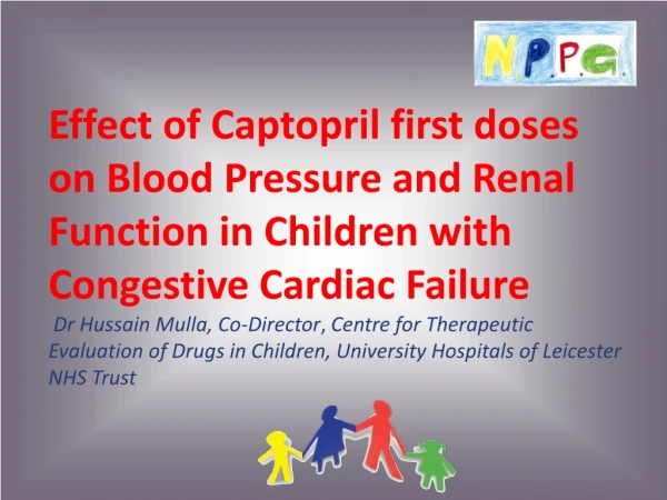 First Dose Captopril Effects on Blood Pressure and Renal Function