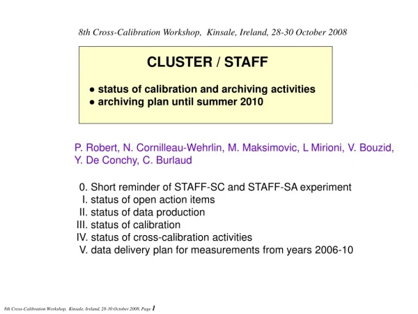 0. Short reminder of STAFF-SC and STAFF-SA experiment