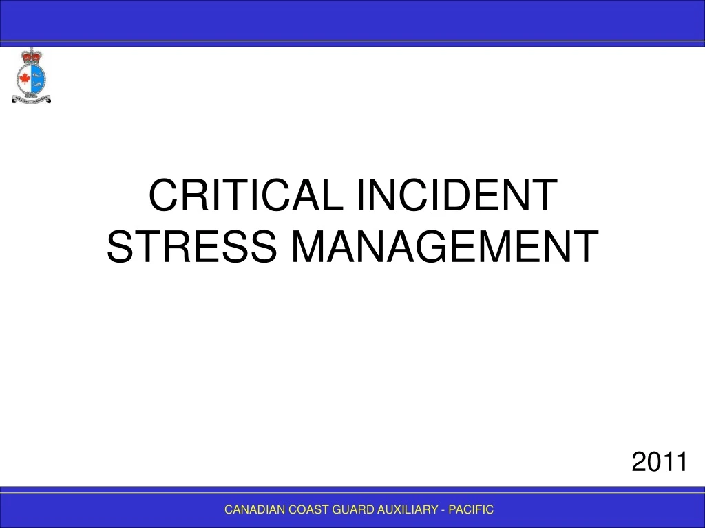 critical incident stress management