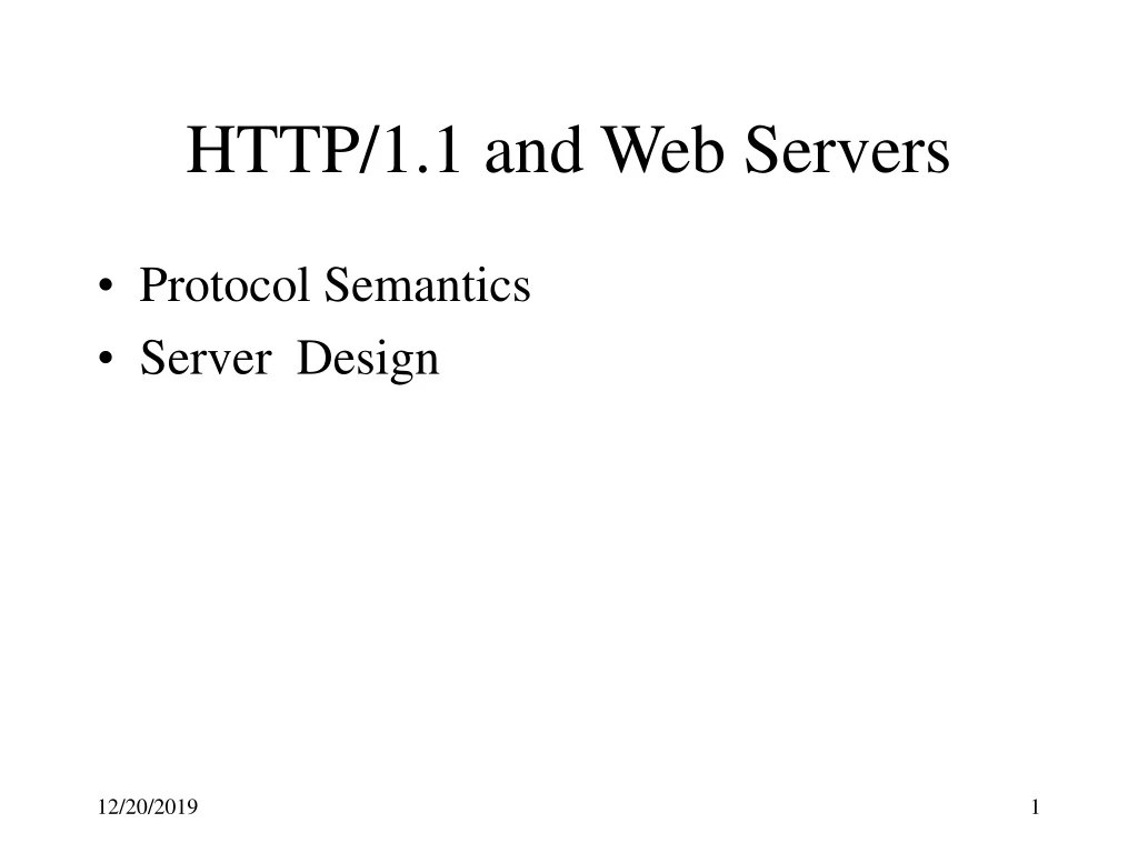 http 1 1 and web servers