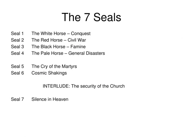 The 7 Seals