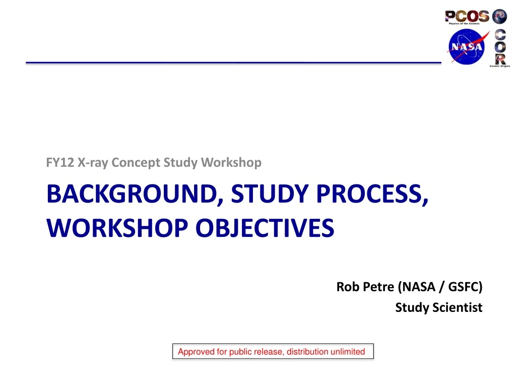 background study process workshop objectives