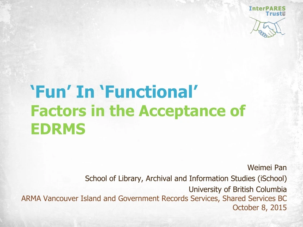 fun in functional factors in the acceptance of edrms