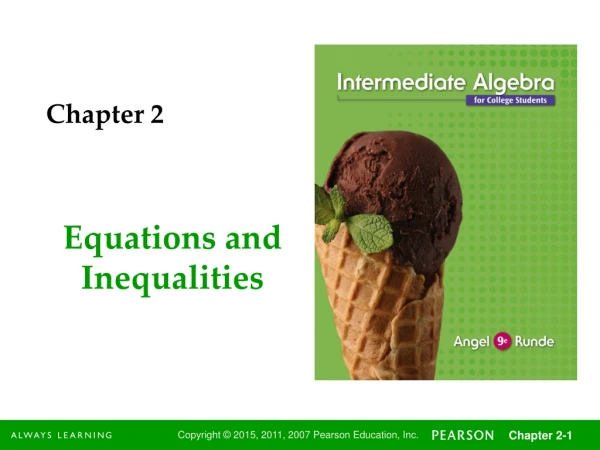 Equations and Inequalities