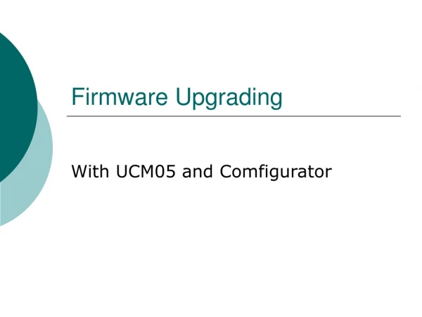 Firmware Upgrading