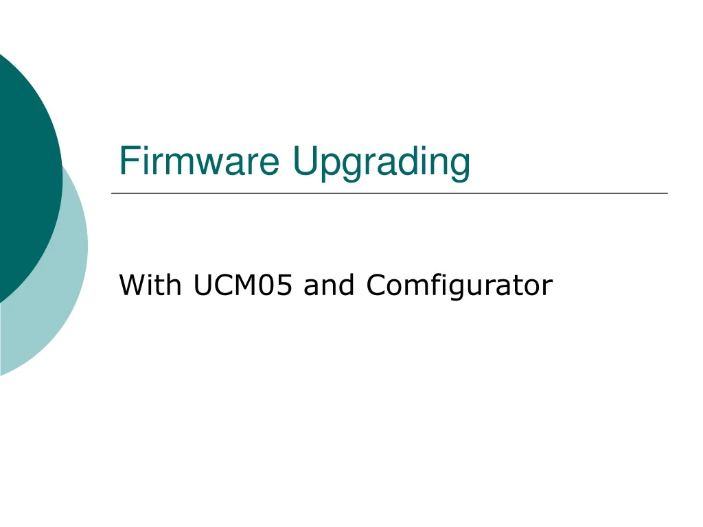 firmware upgrading