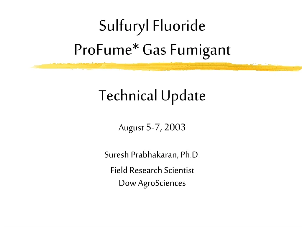 sulfuryl fluoride profume gas fumigant technical