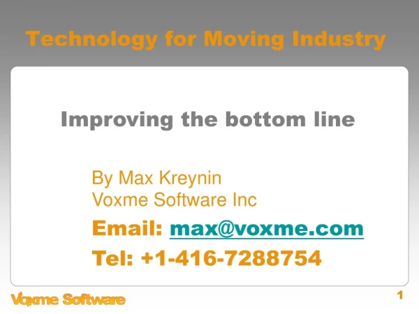 Technology for Moving Industry