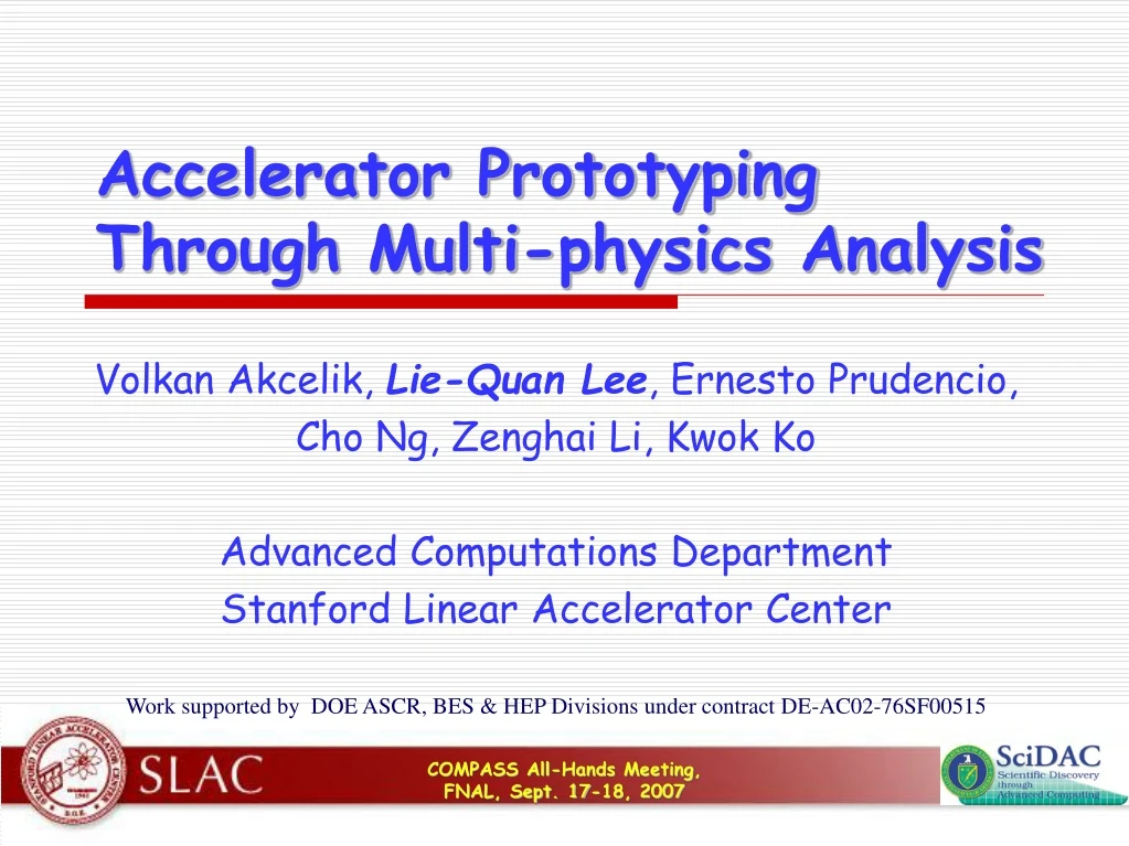 accelerator prototyping through multi physics analysis