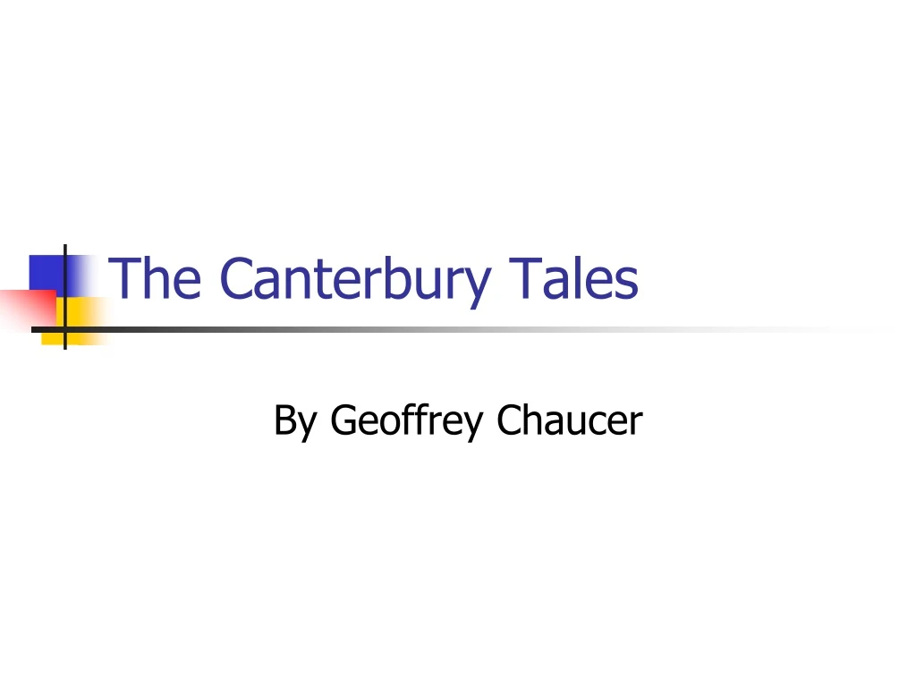 the canterbury tales