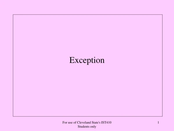 Exception