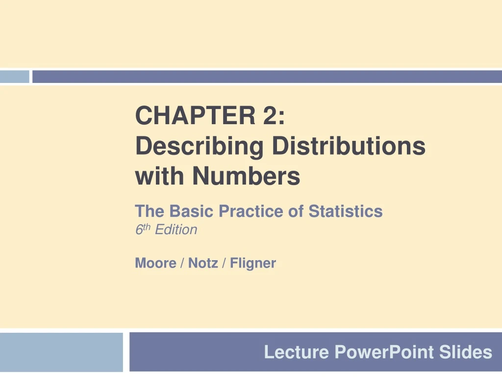 chapter 2 describing distributions with numbers