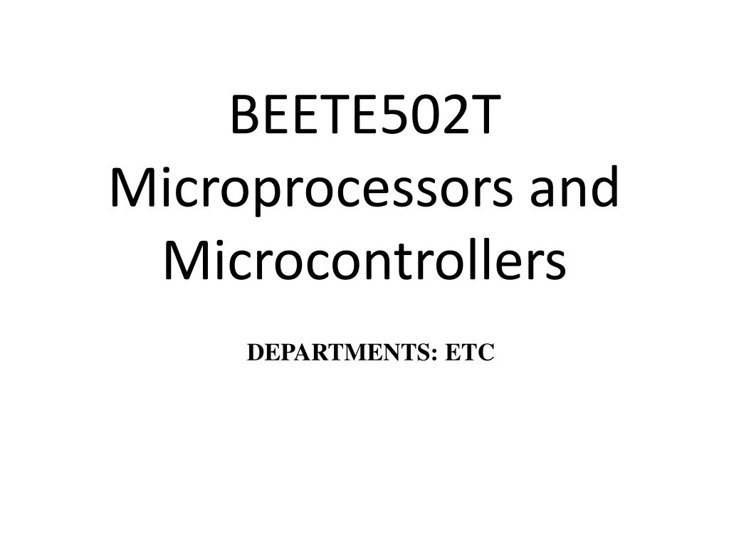 beete502t microprocessors and microcontrollers