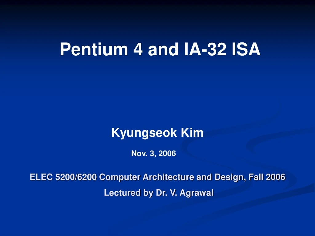 pentium 4 and ia 32 isa