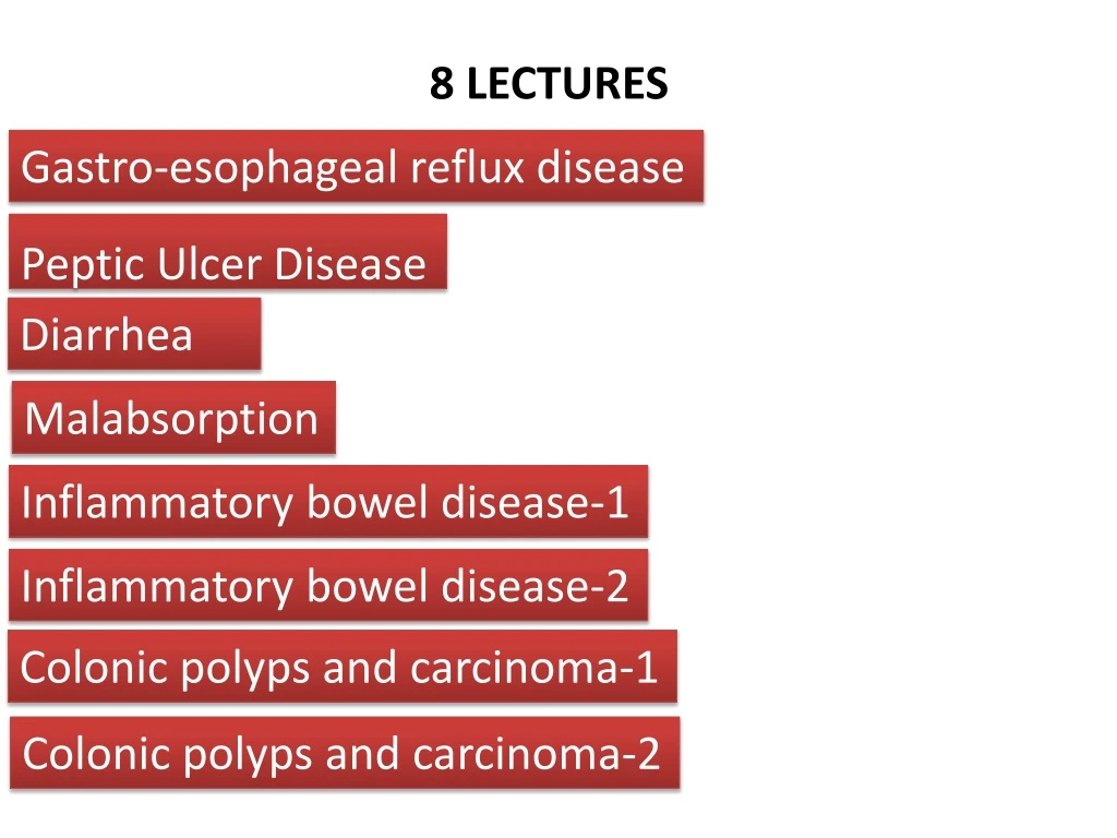 8 lectures